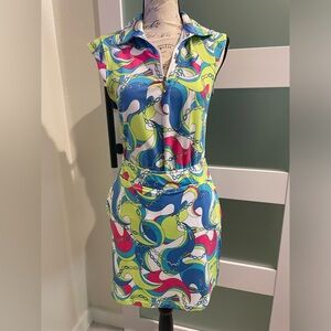 💎 Emerald 18 top and Skort Colorful Abstract Geometric SZ Small EUC